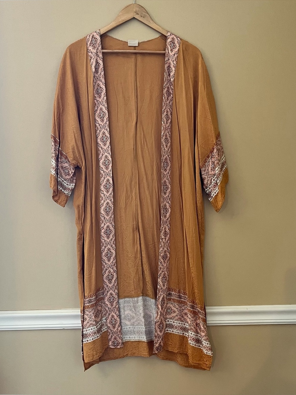 Good Heart by Matilda Jane Tinsley Kimono Boho Hippie Gold Floral Size M/L